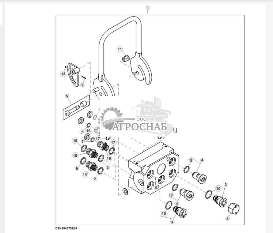 Клапан муфты быстрого подключения с подъемным цилиндром 70 mm 